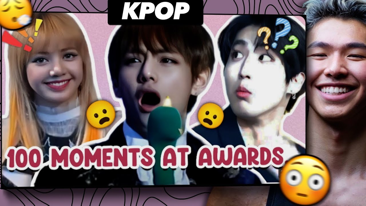 Athlete React to 100 ICONIC Moments at KPOP Award Ceremonies
