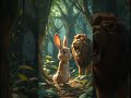 The Tiny Rabbit & The Arrogant Lion | A Lesson in Wisdom 🦁🐰 #viralvideo #shorts #ytshorts # viral