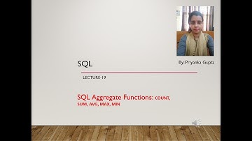 SQL Aggregate Functions: COUNT, SUM, AVG, MAX, MIN