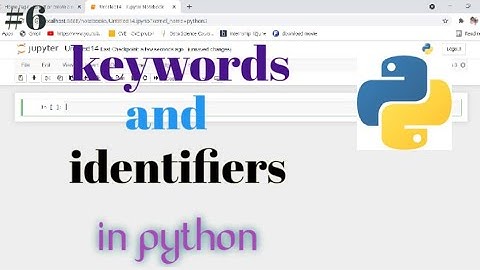 #6 Keywords and identifiers in python in hindi| datascience_01