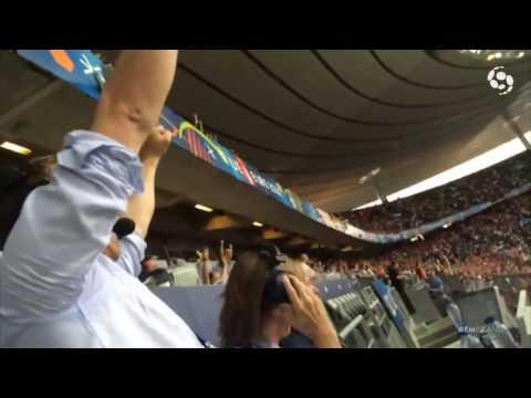 Iceland commentator loses his mind celebrating last-minute goal over Austria.