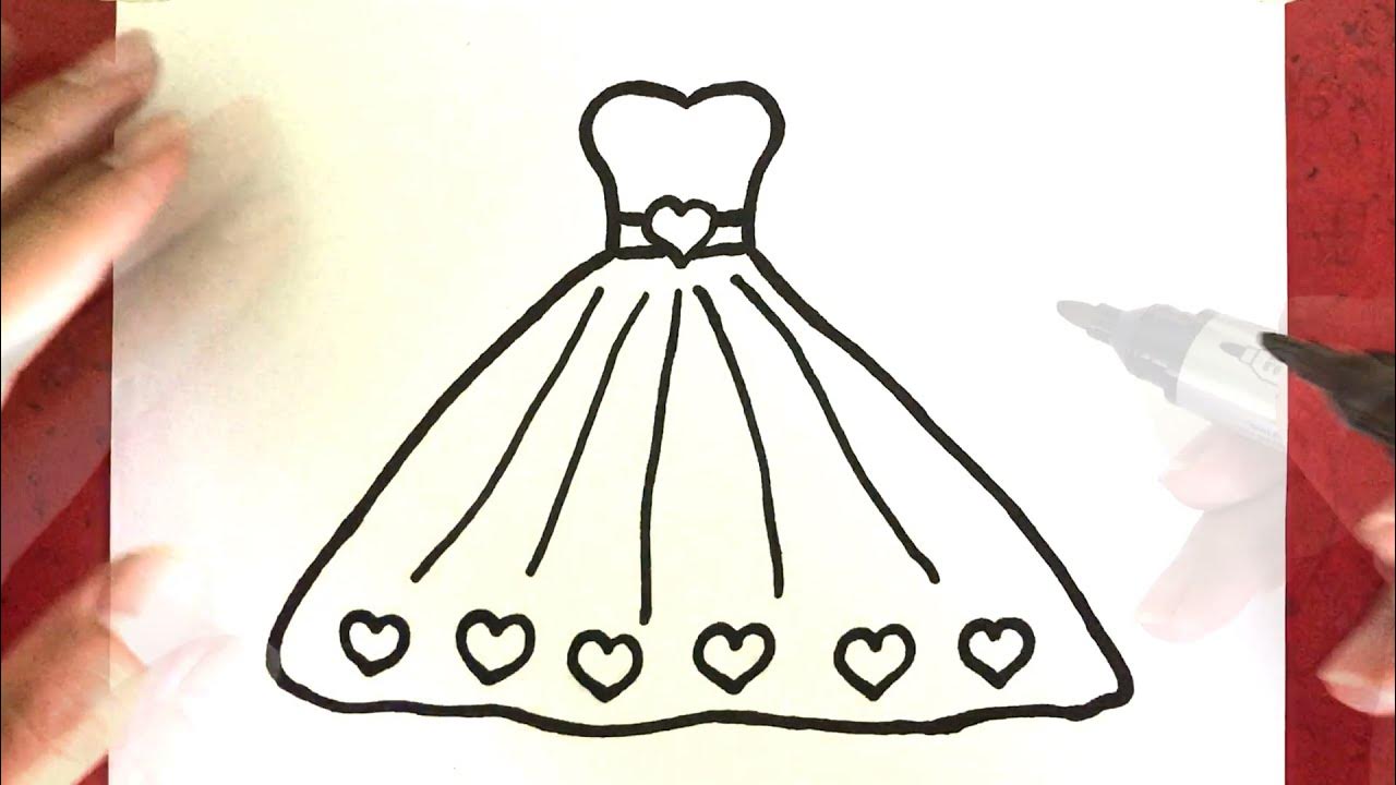 Cách Vẽ Váy Công Chúa Đơn Giản Cho Bé | How To Draw Princess Dress | Huyn  Hun Channel - Youtube