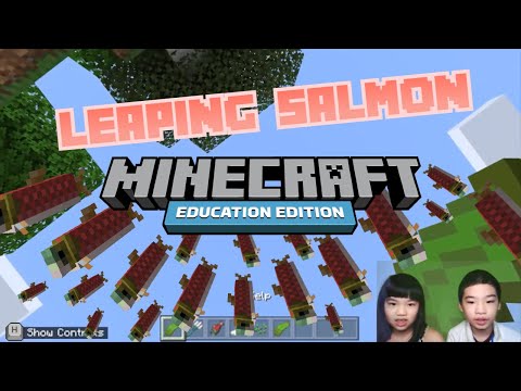 How to Code MINECRAFT: *LEAPING SALMON* in Minecraft: Education Edition with PYTHON