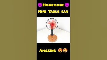 DIY Mini Rechargeable Table Fan 😍 | Solar & Battery Powered Fan #Shorts #Trending #Viral