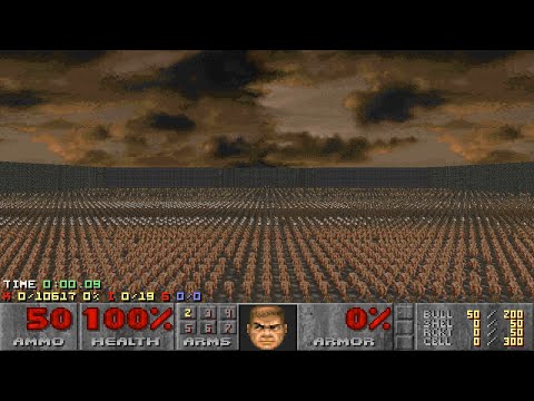Doom II: Nuts 100% Kills - 85 Revenants vs 850 Cyberdemons [TAS]