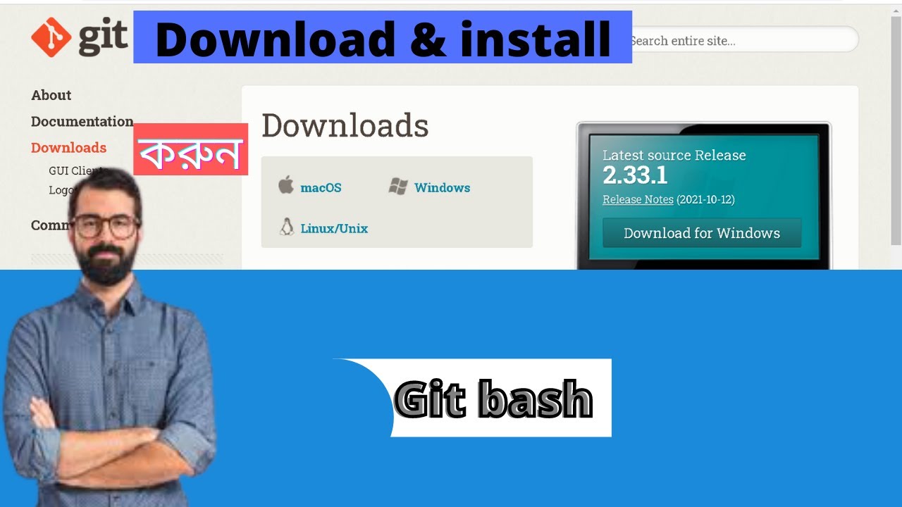 How to Download & install Git bash for Windows 10 || 2021 Bangla || git ...