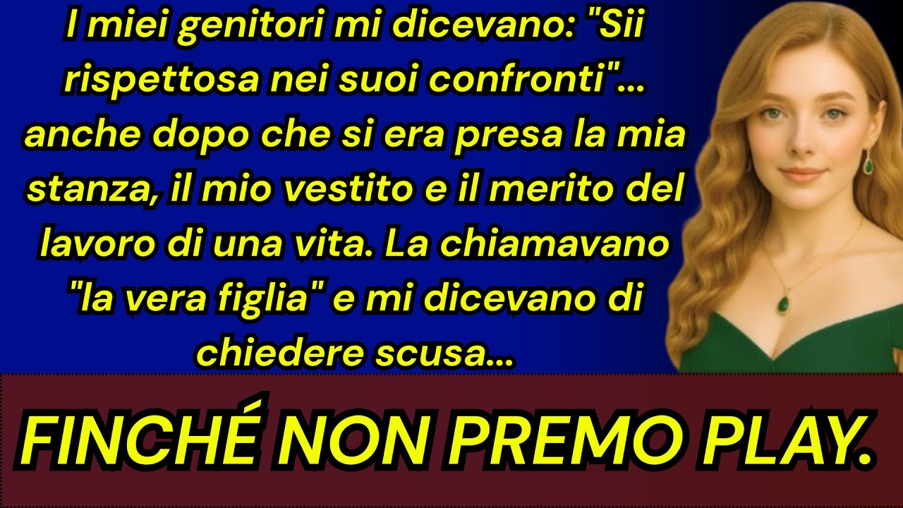 Credevo di essere la brava figlia, paziente e generosa. Poi Chiara è arrivata, e mia madre l'ha chiamata "amore" mentre mi rubava il compleanno, il vestito, perfino il mio posto. La verità che ho...