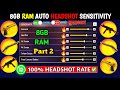 8GB Ram Sensitivity Free fire 🔥| Part 2 |⚡ Best Sensitivity For Free fire 8gb Ram