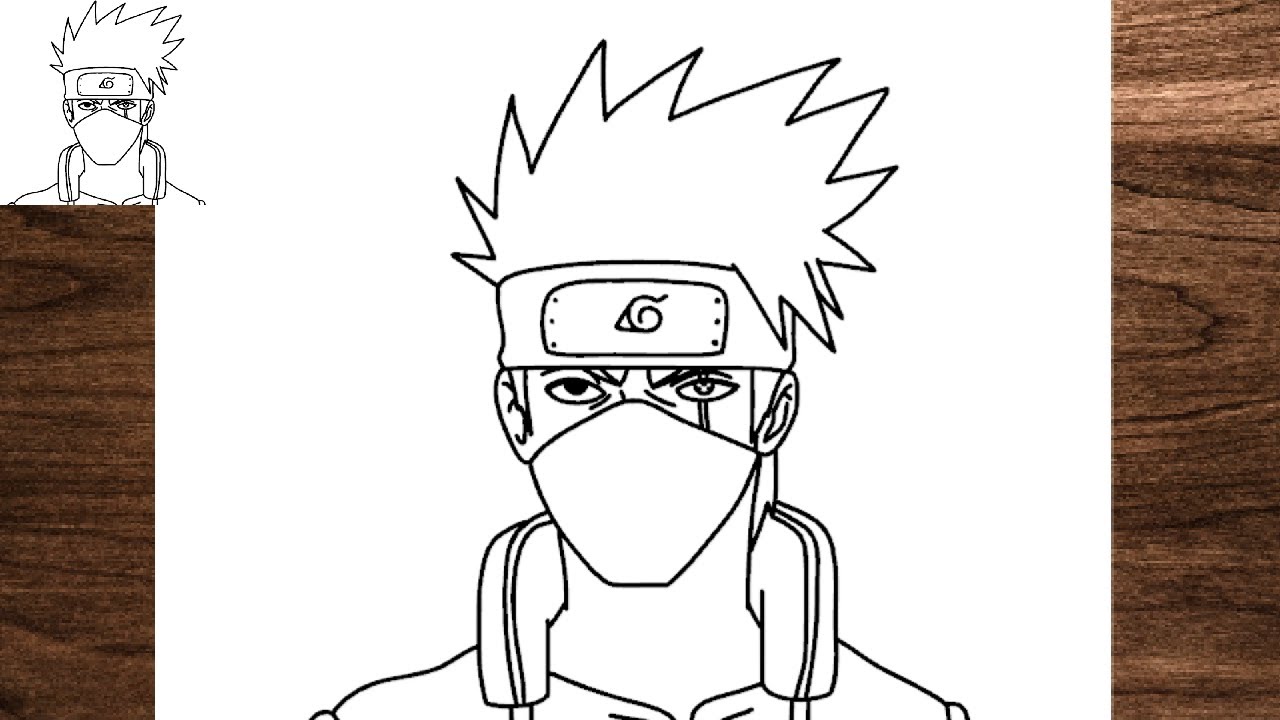 Aprenda a Desenhar Kakashi Sensei: Imprima e Colora!