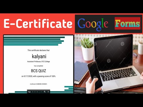 How to generate E- Certificate in Google Form for Quiz, Online test ...