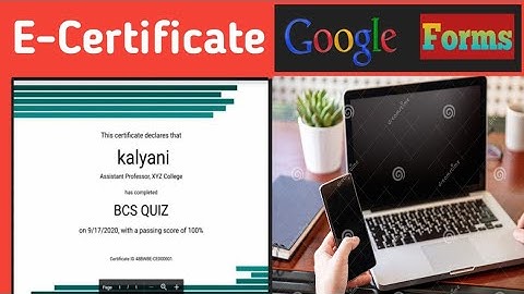 How to generate E- Certificate in Google Form for Quiz, Online test,Webinar, Seminar etc in Telugu.