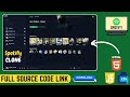 Create a Spotify Clone using HTML, CSS and JavaScript | Spotify Clone