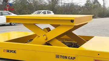 lifting transfer  cart with Hydraulic steering-10 tons trackless transport  cart