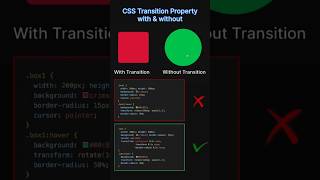 CSS Transform vs Transition 🔥 | Understand the Difference with Animation #Shorts