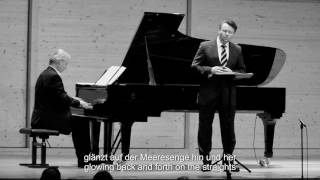 Tenor Gernot Heinrich sings Roland Hagenberg poem &quot;Vor meinem Fenster&quot;