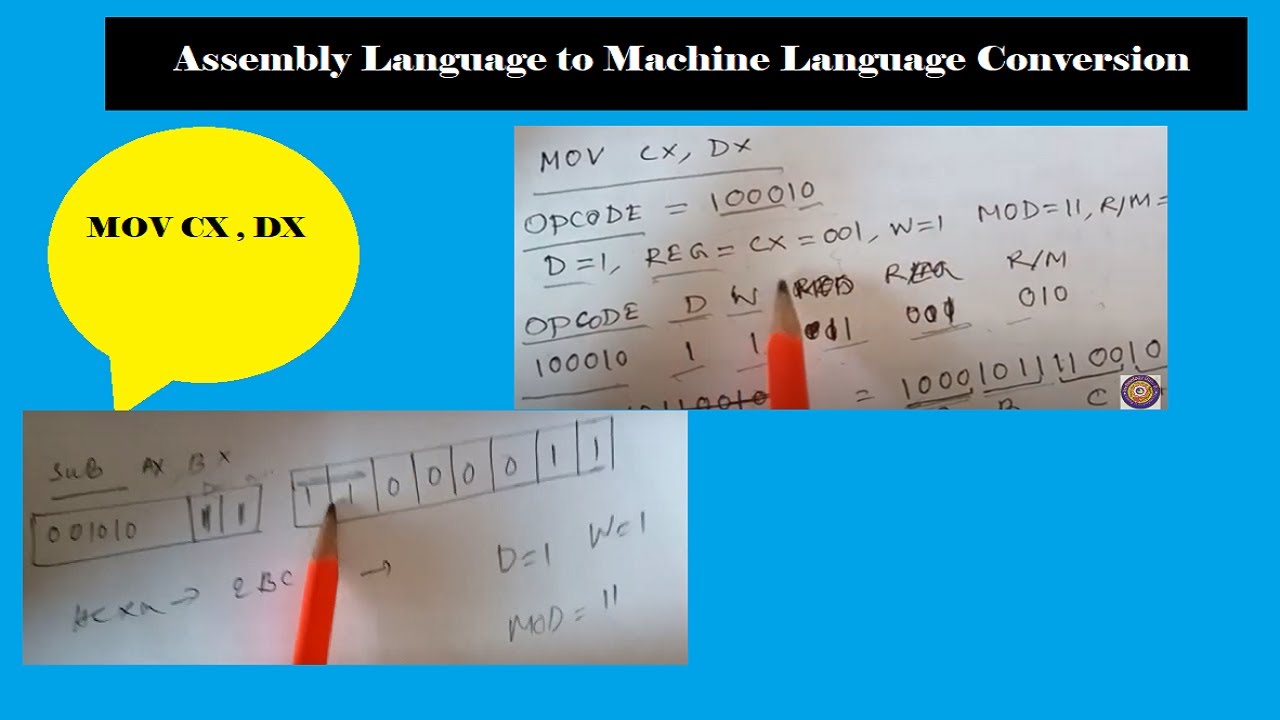 How to convert Assembly Language to Machine Language(code) - YouTube