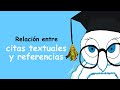 Relación entre citas textuales y referencias