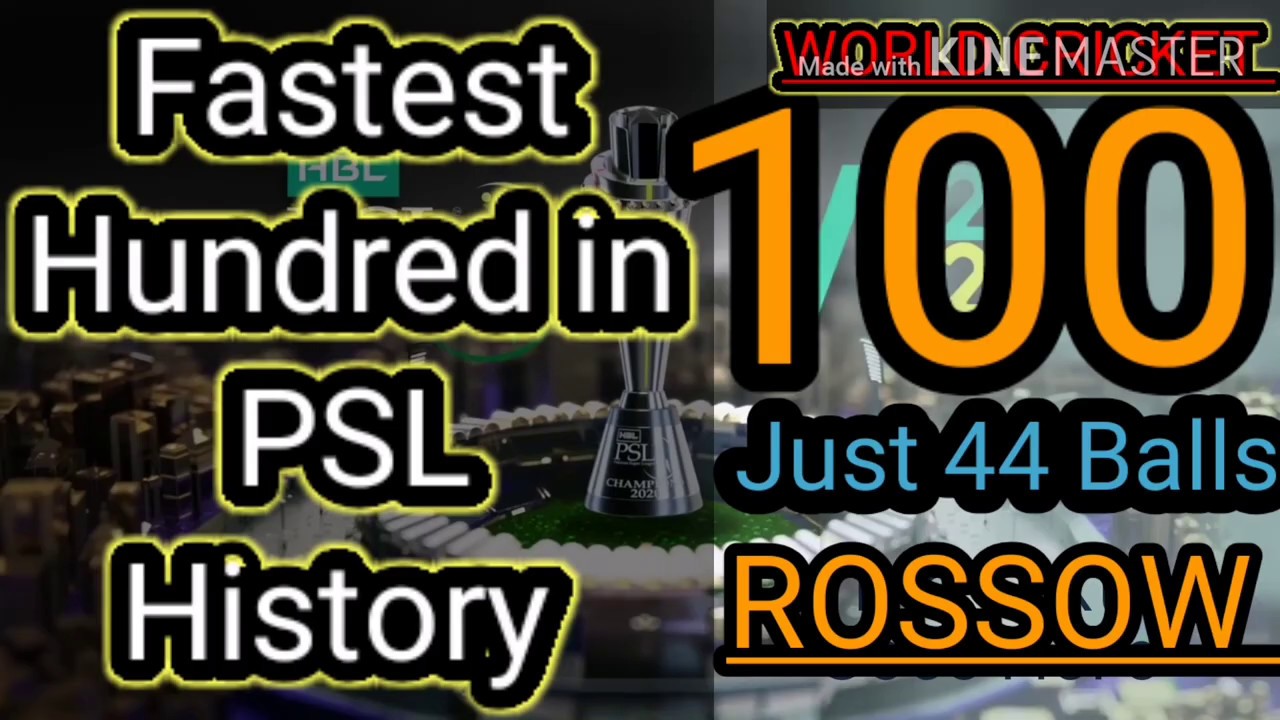 Fastest hundred in psl history