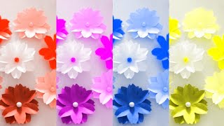 Easy paper flowers / How to make paper flowers /Paper craft by KovaiCraft