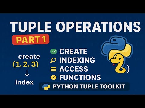 Python Tuples Tutorial (Part 1) | Creation, Indexing, Slicing & Built-in Functions in 9 Minutes!