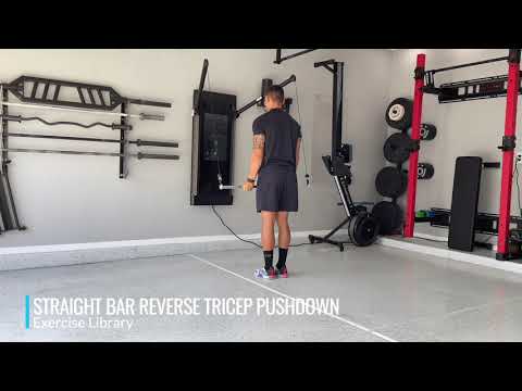 Straight Bar Reverse Tricep Pushdown