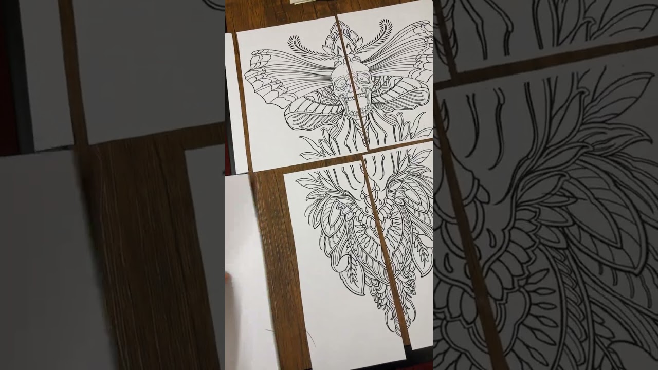 Как сделать большой трафарет для татуировки?