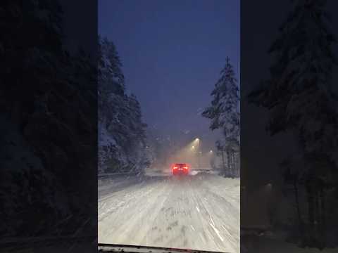 Dare to Drive from Bergen to Stavanger in windy snowy weather? #norway#travelvlog#viralvideo#shorts