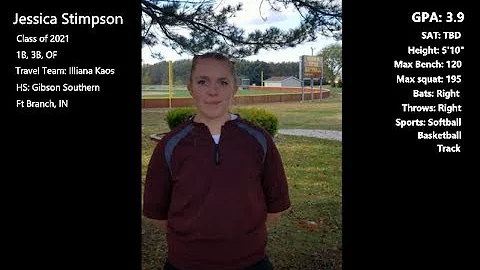 Jessica Stimpson Softball Video 2019