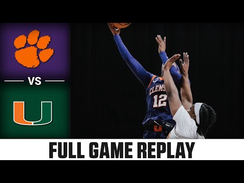 Clemson vs. Miami Full Game Replay | 2025-26 ACC Women's Basketball