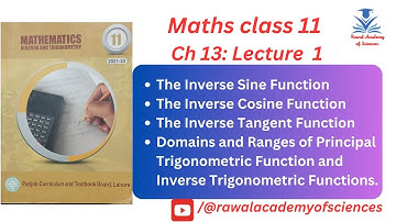 Introduction to concepts for Ex 13.1(Inverse Trig Functions)F.Sc 11th class maths |Punjab Boards