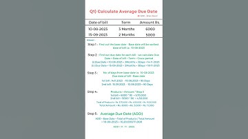 📝 Mastering Average Due Date (ADD) Calculations: Practical Scenario 1 ✅