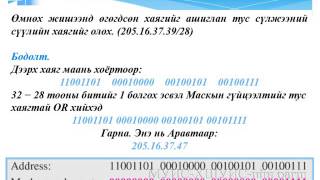 картинка: Компьютерийн сүлжээний үндэс - Сүлжээний түвшин [4/14] - Танхимаар#3