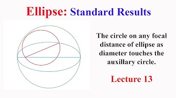 Ellipse Standard Results L13: Circle on focal distance of ellipse touches the auxillary circle.