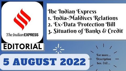5th August  2022 | Gargi Classes The Indian Express Editorials and Ideas Analysis | By R.K. Lata