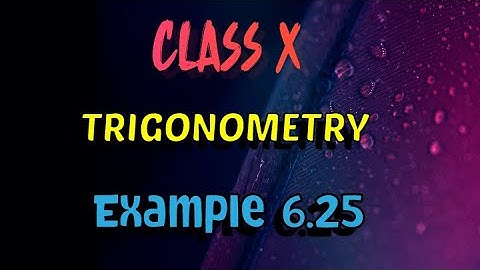 Trigonometry | Angle of Elevation | Example 6.25 | Class 10 | Math Geni |Tamil