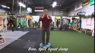 Bosu, Split Squat Jump