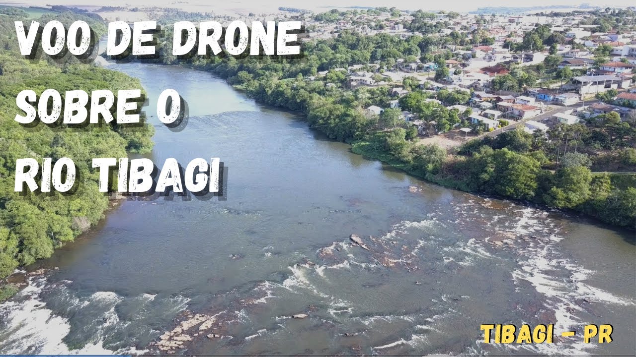 Drone Voa sobre o RIO TIBAGI - Paraná