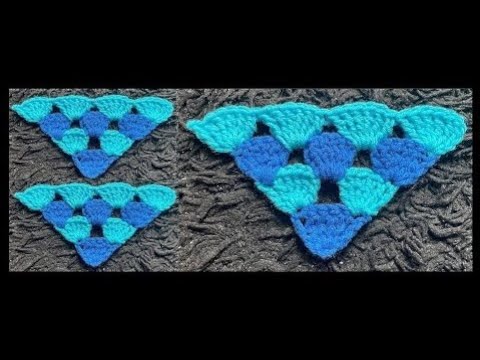 How to Crochet ADELAIDA Triangle Pattern #1213│by ThePatternFamily