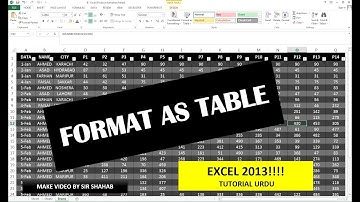 #10 How to use Format as Table On Excel