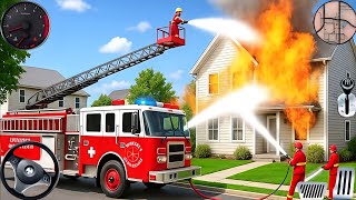 Fire Truck City Rescue Simulator - 911 US Emergency Fire Truck Driving 3D 2025 - Android Gameplay screenshot 5