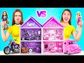 نبني منزل الدمى الرائع تحدي باربي ضد براتز مواقف مضحكة Crazy DO 