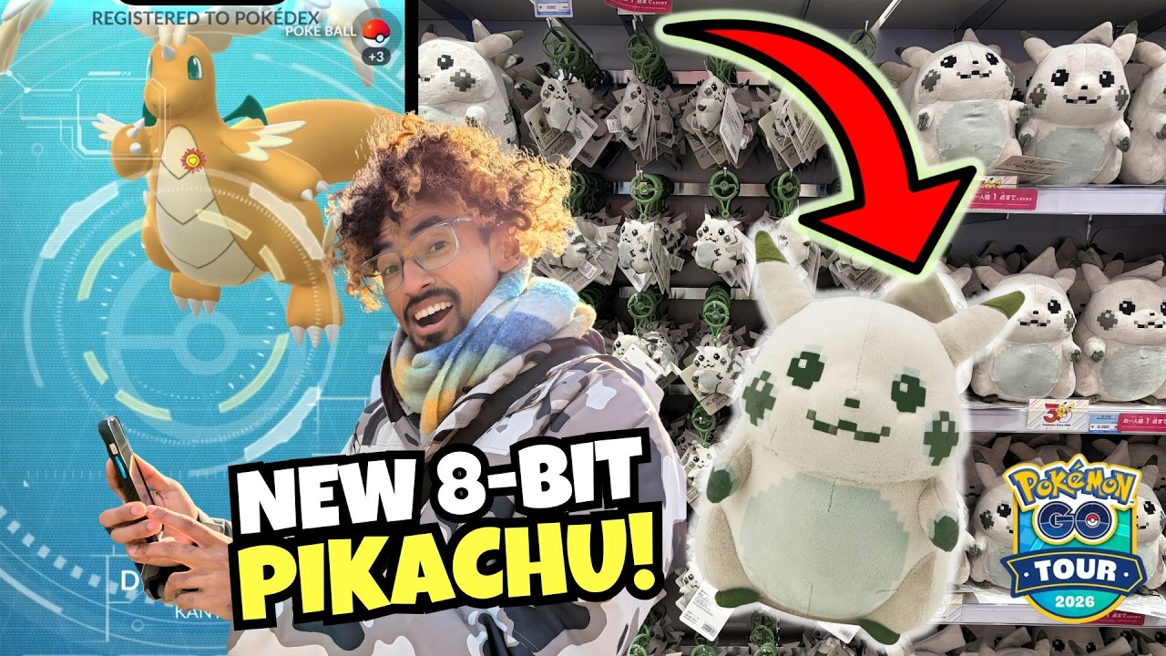 Первый взгляд на новую ретро-плюшевую игрушку Пикачу во время глобального тура по Калосу | PokemonGO