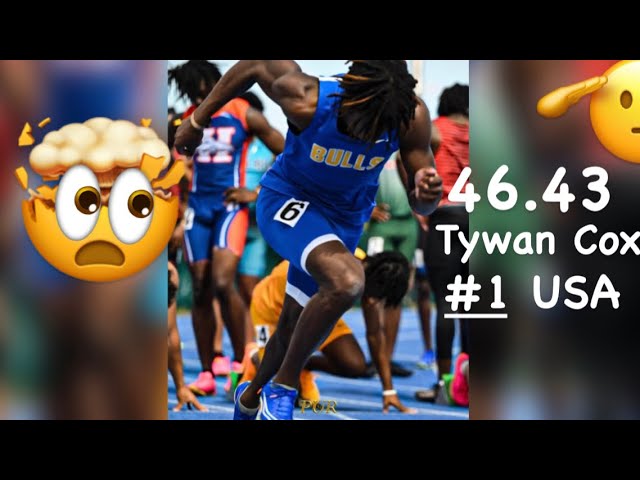 ⁣46.43 #400m  #TywanCox runs U.S.  #1 U18 March 2024