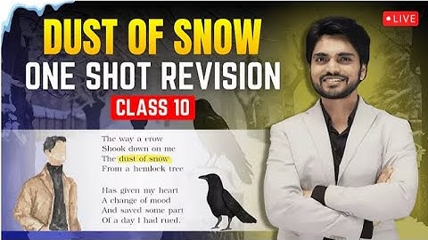 Dust of Snow Class 10 | Full ( हिंदी में ) Explained by Dear Sir With Ques/Ans