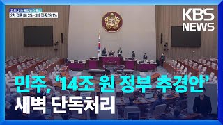 민주, 예결위서 ‘14조 원 정부 추경안’ 새벽 단독처리…국민의힘 ‘반발’ / KBS  2022.02.19.