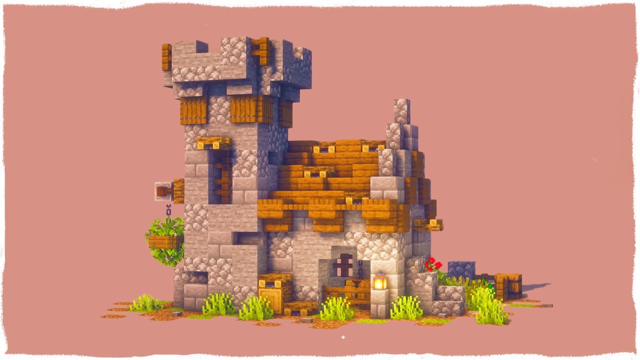 Minecraft Tutorial: How to Build a Medieval Starter House - YouTube