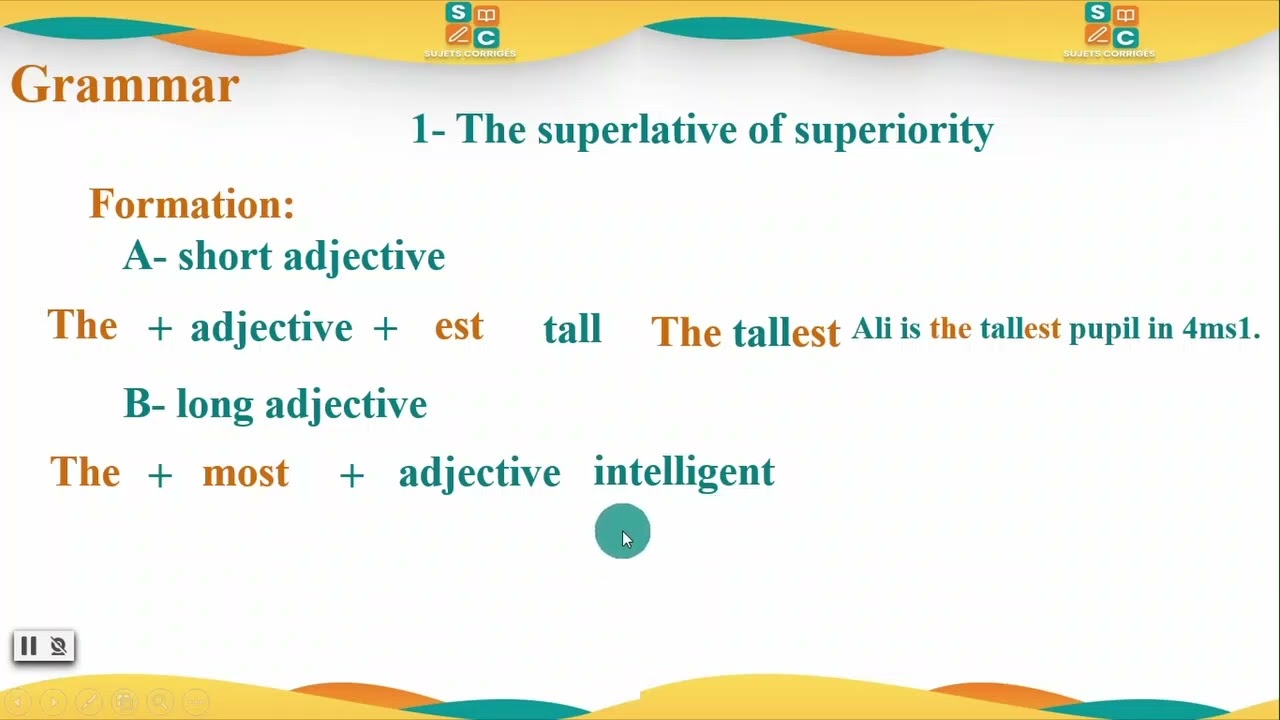 مراجعة شاملة للفصل الثاني لغة انجليزية سنة رابعة متوسط الجزء الثالث