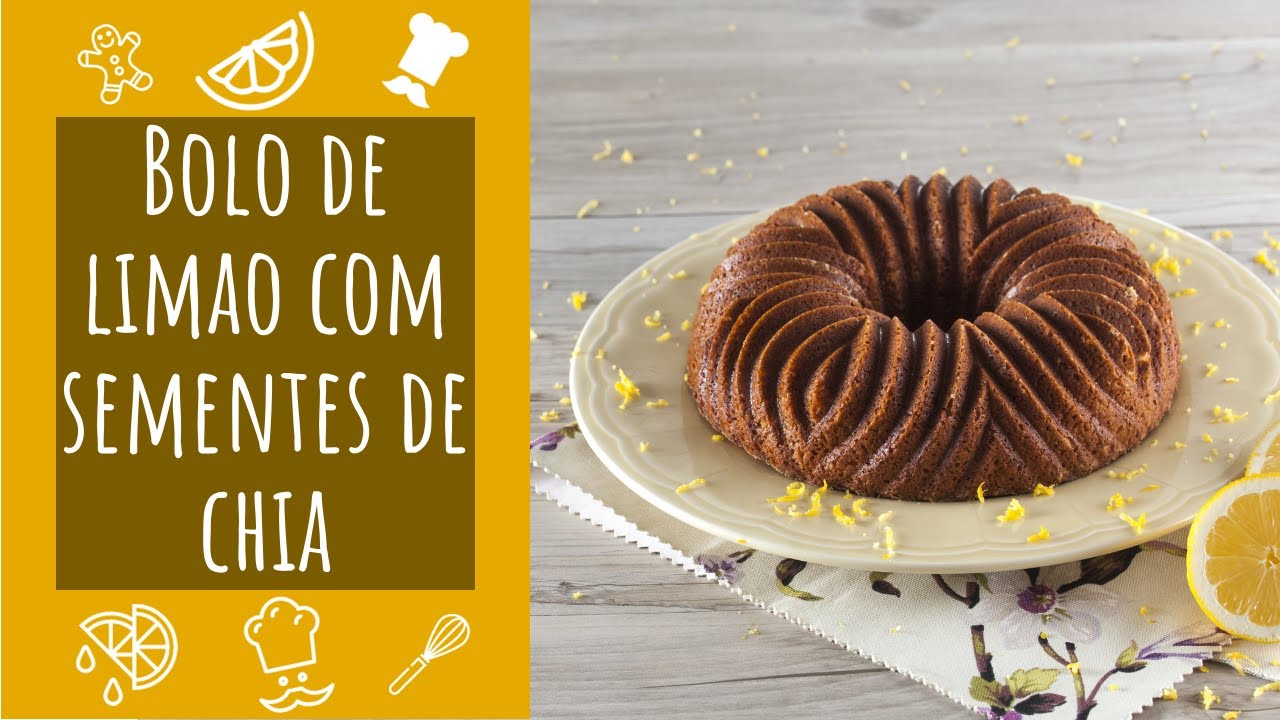 Bolo de limão com sementes de chia