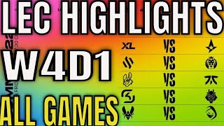 LEC Highlights ALL GAMES W4D1 Summer 2022 | Week 4 Day 1