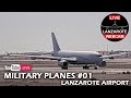 MILITARY PLANES, TRAINING EXERCISE  at LANZAROTE AIRPORT